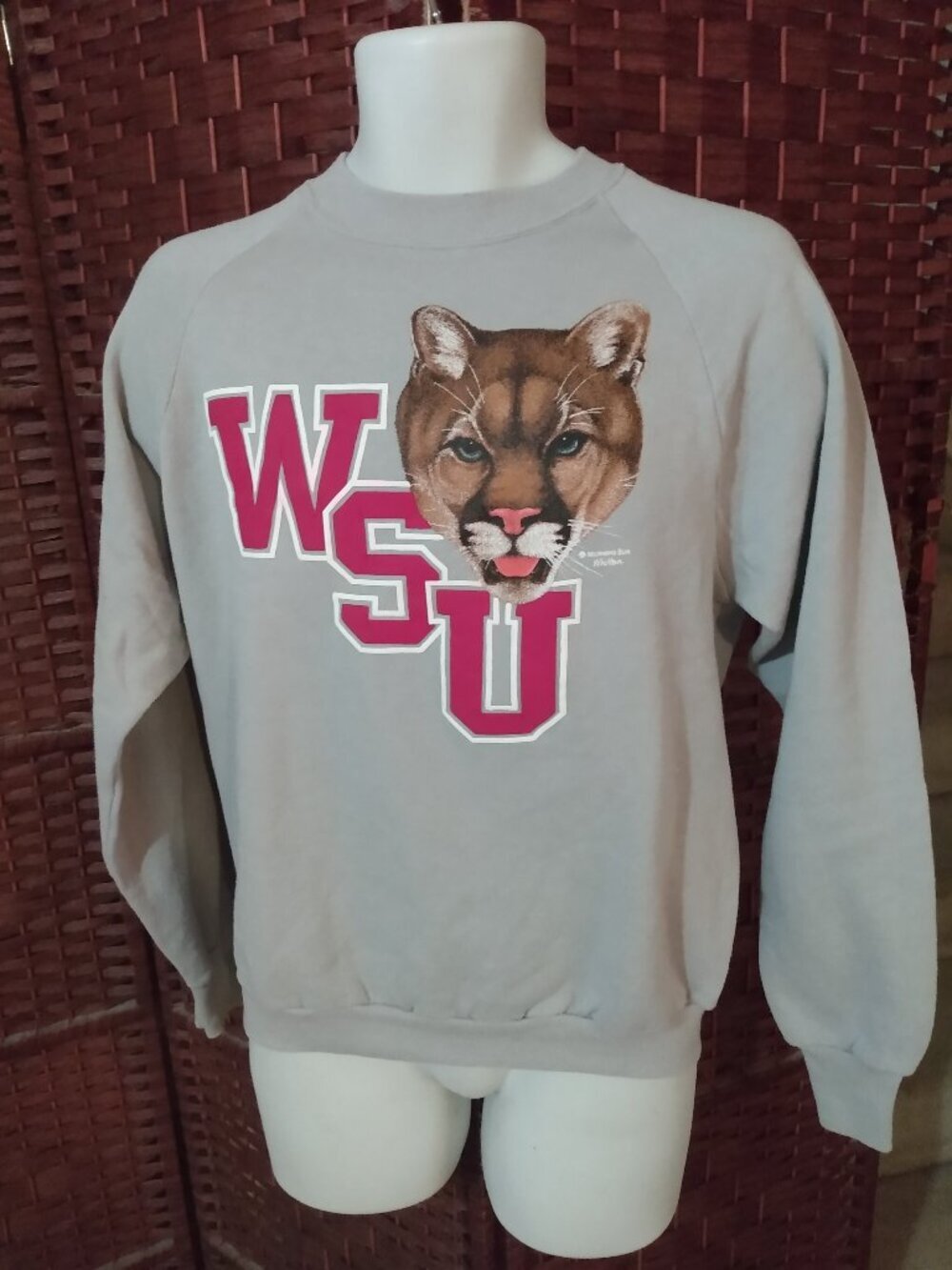 Vintage 90s Washington State Cougars Sweatshirt Big Print Large University